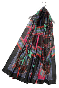 Colourful Floral Dream Catcher Silk Scarf - Fashion Scarf World