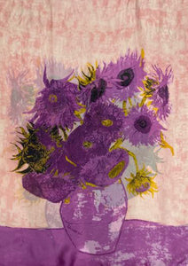 Colourful Van Gogh Sunflowers Silk Scarf