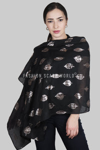 Rose Gold Leaf Print Scarf