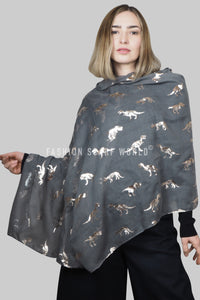 Rose Gold Dinosaur Print Scarf