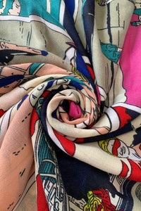 Roy Lichtenstein Style 60s Pop Art Print Scarf