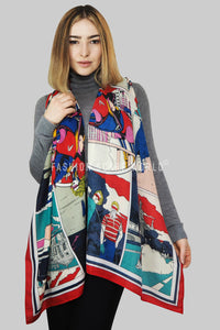 Roy Lichtenstein Style 60s Pop Art Print Scarf