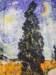 Van Gogh Cypress and Star Print Silk Scarf