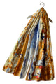 Impressionist Style Village Print Silk Scarf