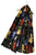 Floral Lavender Print Wool Frayed Scarf