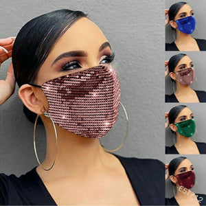 Face Coverings Masks (Pack of 10) Colourful Sequin
