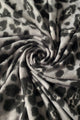 Warm Leopard Wool Scarf with Tassels