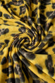 Warm Leopard Wool Scarf with Tassels