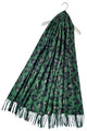 Warm Leopard Wool Scarf with Tassels