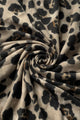 Warm Leopard Wool Scarf with Tassels