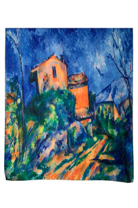 Cezanne Post Impressionism On The Way to The Chateau Painting Print Art Scarf 3725