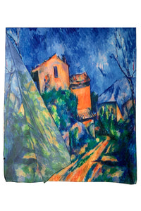 Cezanne Post Impressionism On The Way to The Chateau Painting Print Art Scarf 3725