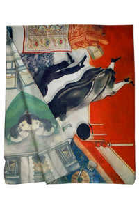 Chagall Surrealism Birthday Painting Print Art Silk Scarf 3773