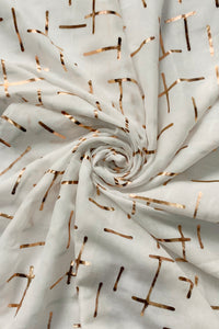 Rose Gold Dash Foiled Scarf