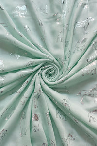 Silver Mixed Dog Breed Foiled Scarf