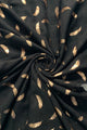 Rose Gold Feather Print Foiled Scarf