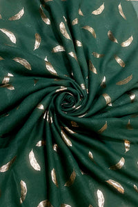 Rose Gold Feather Print Foiled Scarf