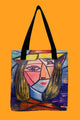 Picasso Portrait Cubism Canvas Shopper