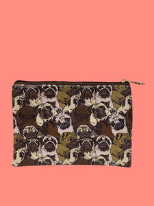 Pug Dog Camo Bag Collection - Mini Clutch