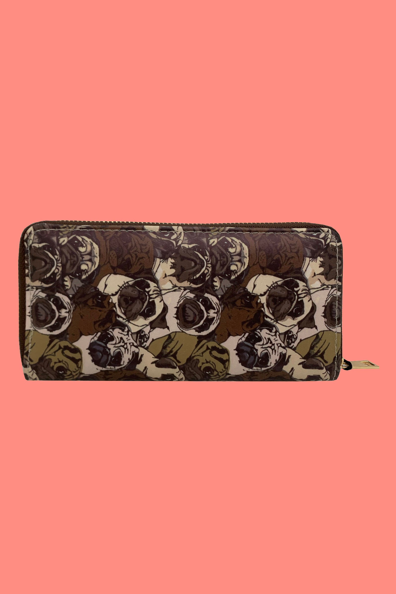 Haute Shore | Camo Neoprene Card Case Wallet w/Pink Orange Stripe