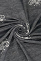 Reversible Soft Wool Bee Print Frayed Edge Scarf