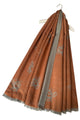 Reversible Soft Wool Bee Print Frayed Edge Scarf
