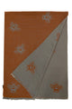 Reversible Soft Wool Bee Print Frayed Edge Scarf