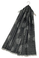 Reversible Soft Wool Tree Print Frayed Edge Scarf