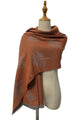 Reversible Soft Wool Tree Print Frayed Edge Scarf