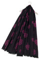 Reversible Soft Wool Tree Print Frayed Edge Scarf