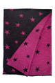 Reversible Pleated Ombre Star Print Wool Scarf