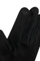 Suede Effect Touchscreen Gloves With Contrast Bow