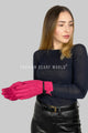 Suede Effect Touchscreen Gloves With Contrast Bow