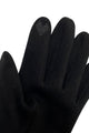 Soft Cotton Marl Touchscreen Gloves With Faux Leather Button