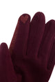 Soft Cotton Marl Touchscreen Gloves With Faux Leather Button