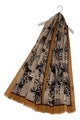Cheetah Leopard Print Scarf With Fashion Border And Frayed Edge
