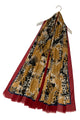 Cheetah Leopard Print Scarf With Fashion Border And Frayed Edge