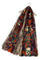 Paint Splatter Print Scarf With Frayed Edge