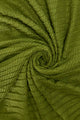 Diagonal Pleated Scarf With Frayed Edge