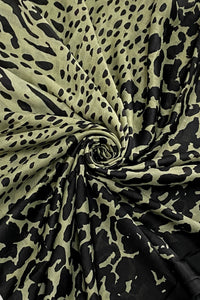 Spotty Cheetah And Leopard Print Scarf With Frayed Edge