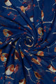 Playful Robin Bird And Berry Branch Print Scarf