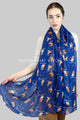 Playful Robin Bird And Berry Branch Print Scarf
