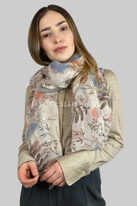 Summer Leaves Print Scarf