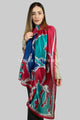 Abstract Horse Print Silk Scarf