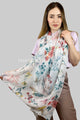 Clustered Flowers Print Scarf