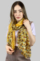 Tiny Summer Flowers Print Scarf with Frayed Edge