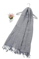 Plain Tassel Linen Scarf - Fashion Scarf World