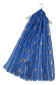 Cute Barn Owl Print Scarf with Frayed Edge