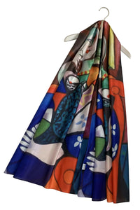 Picasso Cubism Woman With Book Painting Print Art Silk Scarf 3726