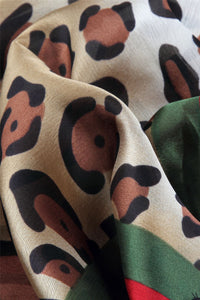 Leopard Print Silk Scarf - Fashion Scarf World